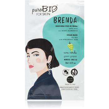 puroBIO Cosmetics Brenda Green Grapes masca hranitoare  cu acid hialuronic 10 ml