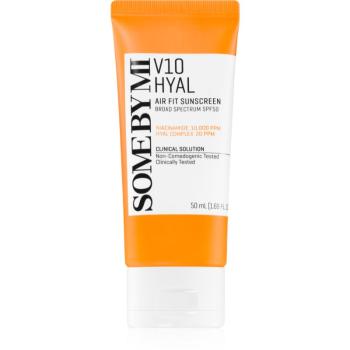 Some By Mi V10 Hyal Air Fit Sunscreen crema fata iluminatoare de protectie SPF 50+ 50 ml