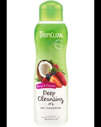 TROPICLEAN Berry &amp; Coconut Shampoo Deep Cleansing 355ml sampon curatare profunda pentru caini si pisici