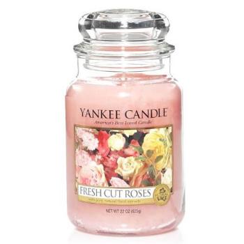 Yankee Candle Lumanare aromatică mare Fresh Cut Roses 623 g