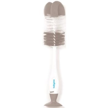 BabyOno Take Care Brush for Bottles and Teats perie de curățare 2 in 1 Grey 1 buc