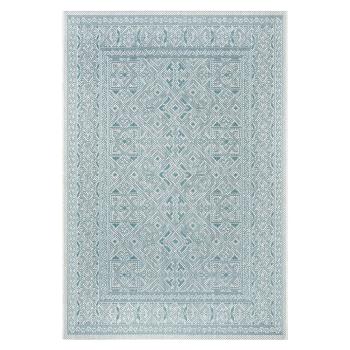 Covor adecvat pentru exterior NORTHRUGS Cuadrado, 70 x 140 cm, turcoaz - bej