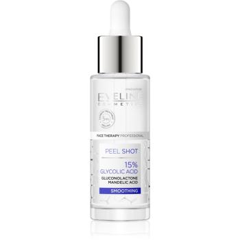 Eveline Cosmetics Serum Shot 15% Glycolic Acid exfoliant facial pentru netezirea pielii pentru uniformizarea nuantei tenului 30 ml