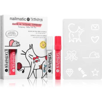 Nailmatic Temporary Tattoo Felt Pen set 3 y + The Cat (pentru copii)