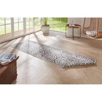 Covor adecvat pentru exterior NORTHRUGS Jardin, 80 x 350 cm, gri-crem