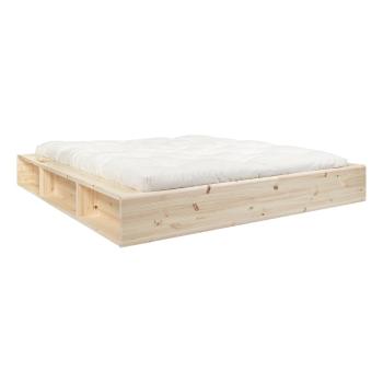 Pat dublu din lemn masiv cu spațiu de depozitare și futon Comfort Mat Karup Design, 180 x 200 cm