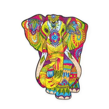 Puzzle colorat din lemn - elefant