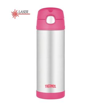 Thermos FUNtainer Termos copii cu pai - roz 470 ml