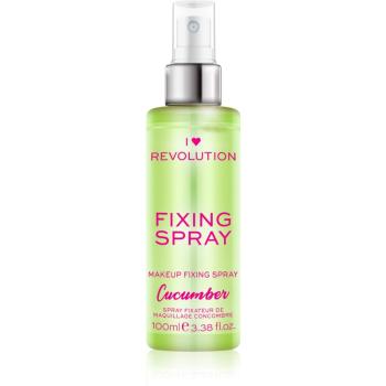 I Heart Revolution Fixing Spray fixator make-up cu parfum Cucumber 100 ml