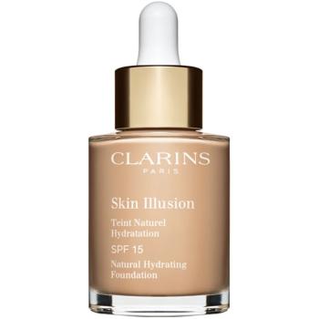 Clarins Skin Illusion Natural Hydrating Foundation makeup radiant cu hidratare SPF 15 culoare 108.3 Organza 30 ml