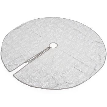 Covor decorativ sub pomul de Crăciun , 95 cm, gri deschis