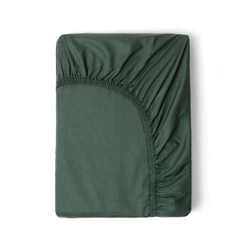 Cearșaf elastic din bumbac satinat HIP, 90 x 200 cm, verde închis