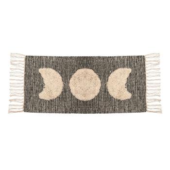 Covor din bumbac pentru copii Sass & Belle Moon Phases, 80 x 45 cm, roz-gri