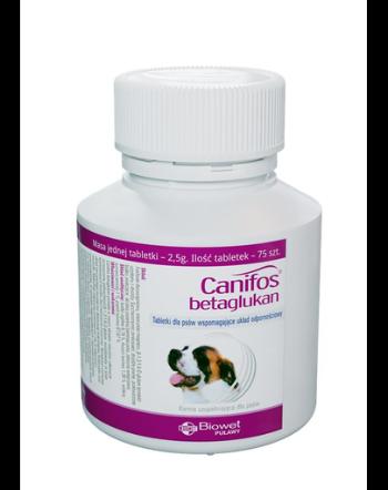 BIOWET Canifos Betaglukan preparat pentru caini care sustine sistemul imunitar 75 tabl.