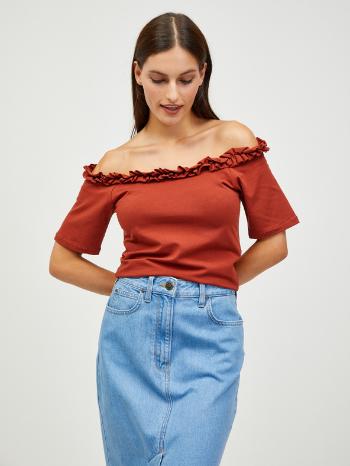 Pieces Leah Crop top Maro