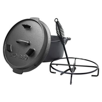 Klarstein Guernsey, oală premium din fontă,  4.5 oală barbecue, fontă, dimensiunea S/4.5 qt/4,2 l