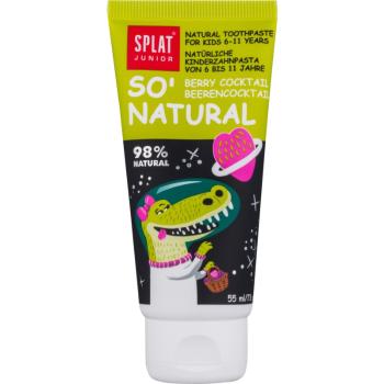 Splat Junior So' Natural pasta de dinti pentru copii de la 6 la 11 ani aroma Berry Coctail 55 ml