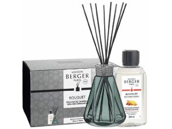 Maison Berger Paris Set cadou difuzor de arome Pyramide vintage verde + umplutură Portocală și scorțișoară 200 ml