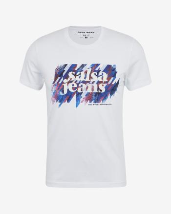 Salsa Jeans Print Branding Tricou Alb