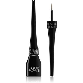 Gabriella Salvete Liquid Contour eyeliner rezistent la apă cu pensula culoare 01 Black 4 ml