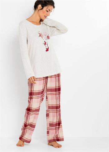 Pijama cu pantaloni din finet