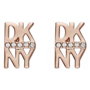 DKNY Cercei placați cu aur roz, în formă de logo 5520005