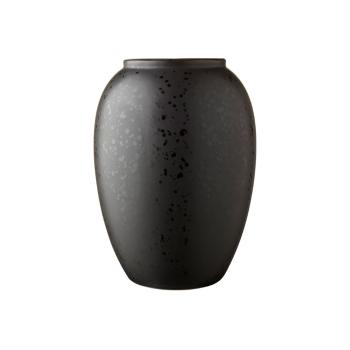 Vază din gresie ceramică Bitz Basics Black, înălțime 20 cm, negru