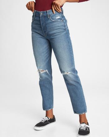 GAP Cheeky Straight Med Dean Jeans Albastru