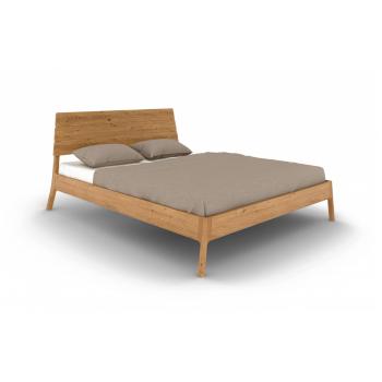 Pat matrimonial în culoare naturală din lemn   de stejar 180x200 cm Twig – The Beds