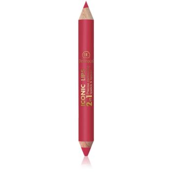 Dermacol Iconic Lips ruj și creion pentru conturul buzelor 2 in 1 culoare 04