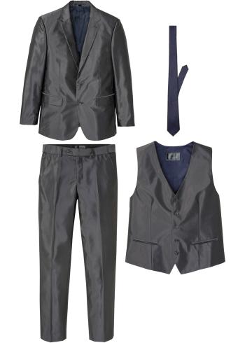 Costum (set/4piese): sacou, pantaloni, vestă, cravată