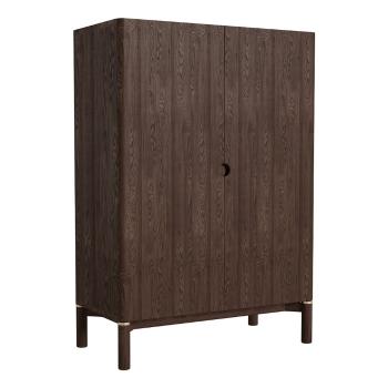 Dulap maro închis cu aspect de lemn de stejar 90x130 cm Arun – Unique Furniture