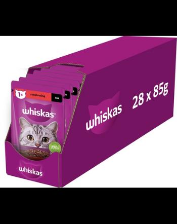 WHISKAS Adult plic hrana pisica 28x85g vita in sos