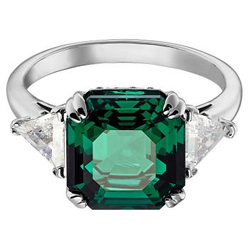 Swarovski Inel sclipitor cu cristal Swarovski verde Attract Trilogy 5515709 52 mm