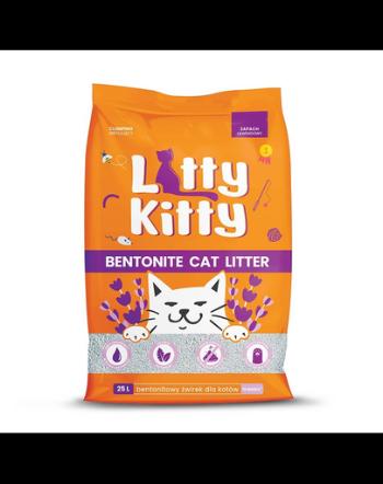 LITTY KITTY Asternut de bentonita pentru litiera, cu lavanda 25 l (20 kg)