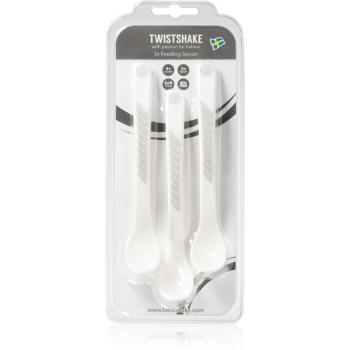 Twistshake Feeding Spoons linguriță White 4 m+ 3 buc