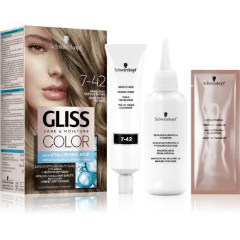 Schwarzkopf Gliss Color Culoare permanenta pentru par culoare 7-42 Nude Beige Blonde 1 buc