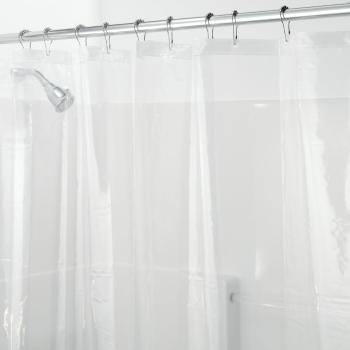 Perdea de duș transparentă iDesign PEVA, 183 X 183 cm
