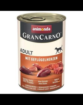 ANIMONDA GranCarno Adult with Poultry hearts 400 g hrana caini adulti, inimi de pasare