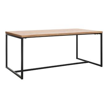 Masă de dining în culoare naturală cu blat cu aspect de lemn de stejar 90x180 cm Rivoli – Unique Furniture