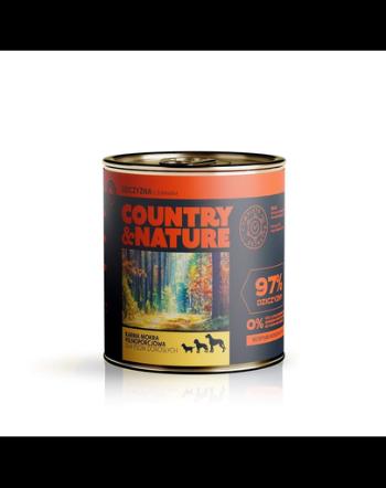 COUNTRY&amp;NATURE Hrana umeda fara cereale pentru caini adulti, cu vanat 410 g