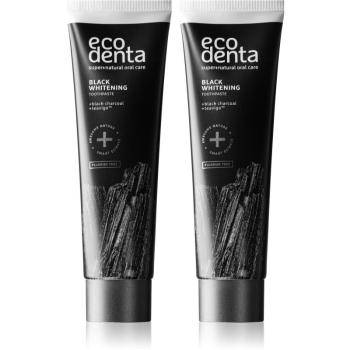 Ecodenta Expert Black Whitening Pasta de dinti pentru albire neagra fara flor 2x100 ml