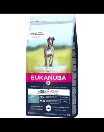 EUKANUBA Grain Free hrana uscata fara cereale pentru caini adulti talie mare 3 kg