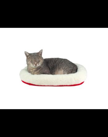 TRIXIE Culcuș pentru pisici 45 x 30 cm alb/roșu