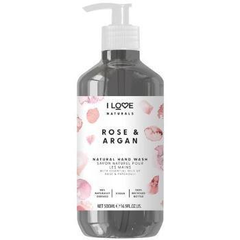 I Love Săpun lichid pentru mâini Naturals Rose & Argan (Hand Wash) 500 ml