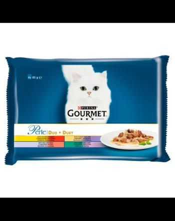 GOURMET Perle Duet hrana umeda pentru pisici, mix carne 48 x 85g