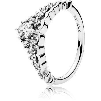Pandora Glitter Silver Ring Tiara 196226 54 mm