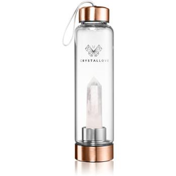 Crystallove Bottle Clear Quartz Rose Gold sticla pentru apa 550 ml