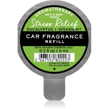 Bath & Body Works Stress Relief Eukalyptus Spearmint parfum pentru masina rezervă 6 ml