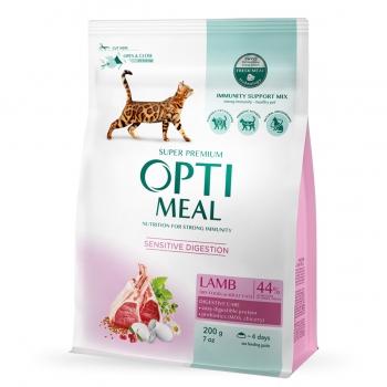 OPTIMEAL Sensitive, Miel, hrană uscată pisici, sesibilități digestive, 200g